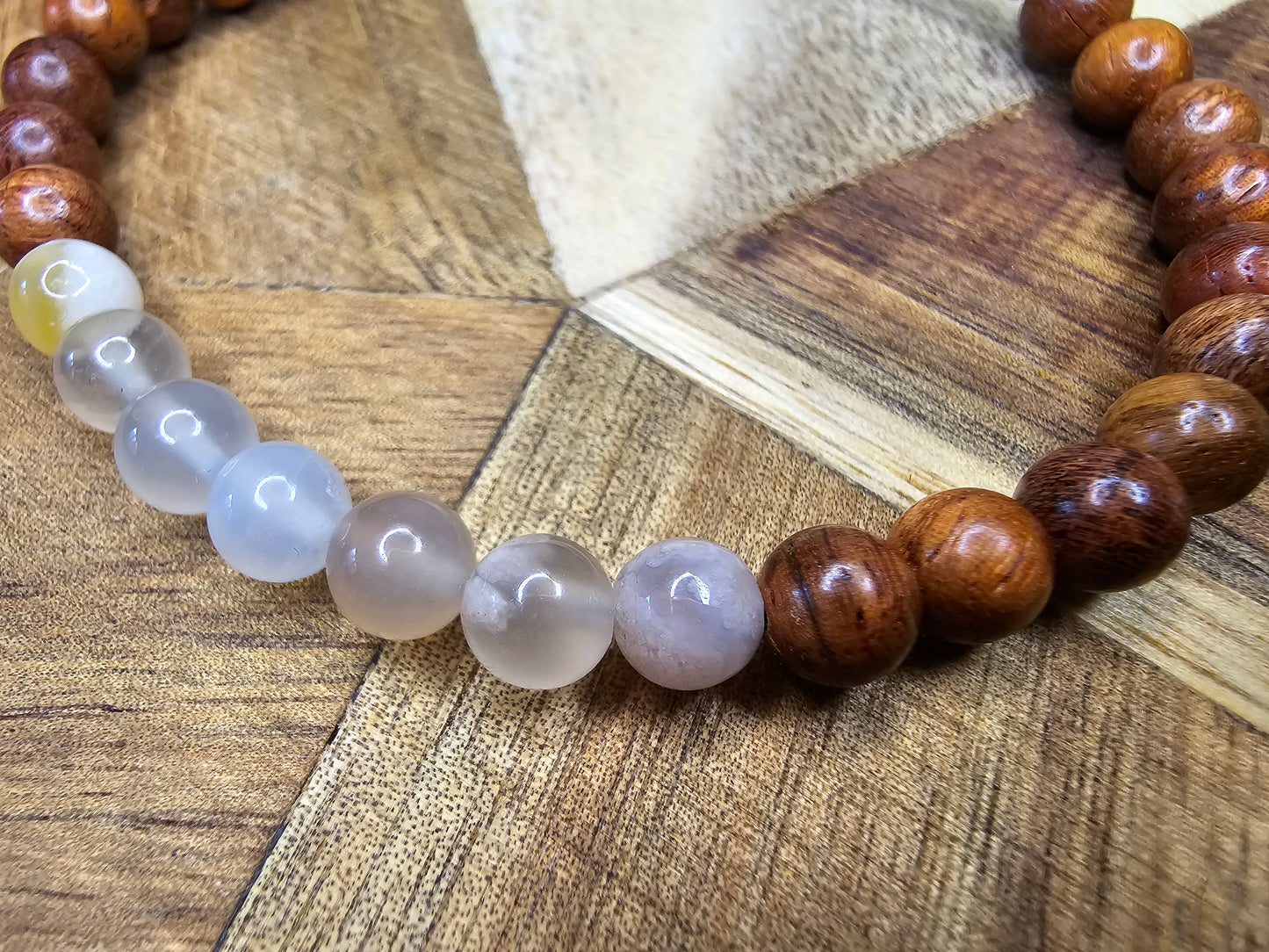 Flower Agate & Rosewood