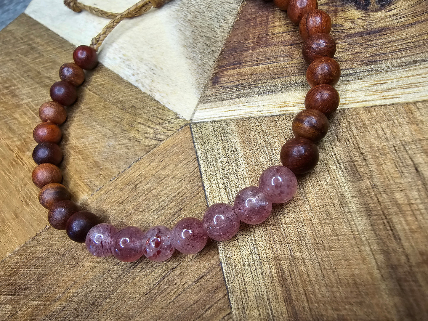 Strawberry Quartz & Rosewood