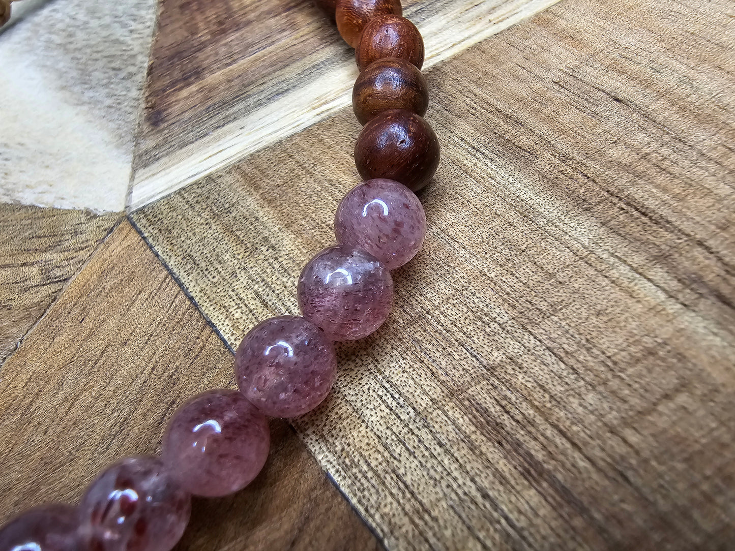 Strawberry Quartz & Rosewood