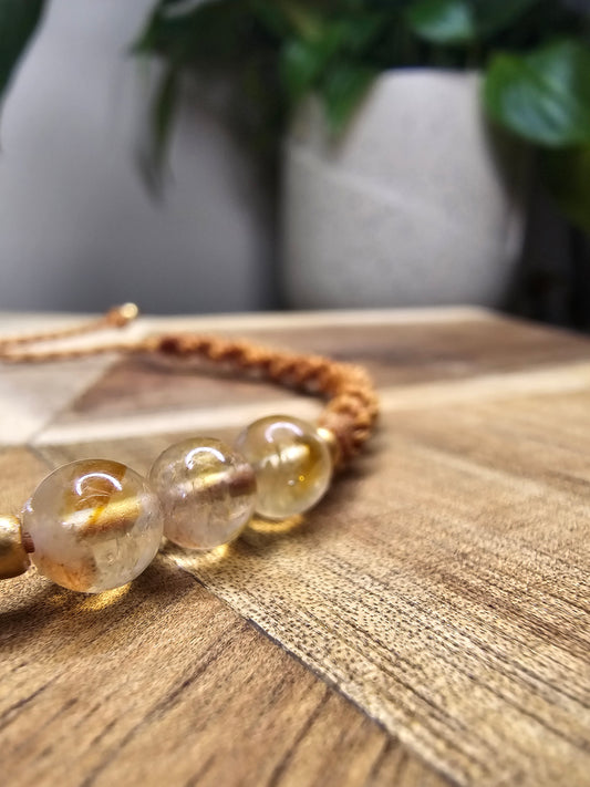 3 Stone Citrine Bracelet